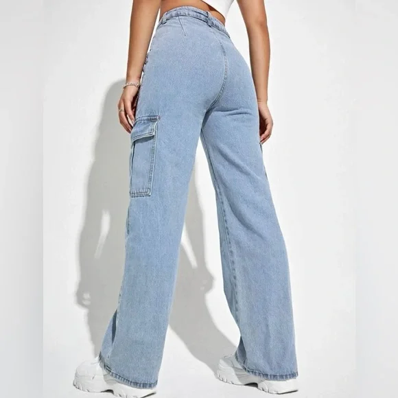 Denim Cargo Jeans *NEW** - Picture 2 of 3